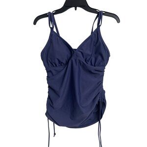 Athleta Tankini Top Ruched Baby Doll Size 34 C